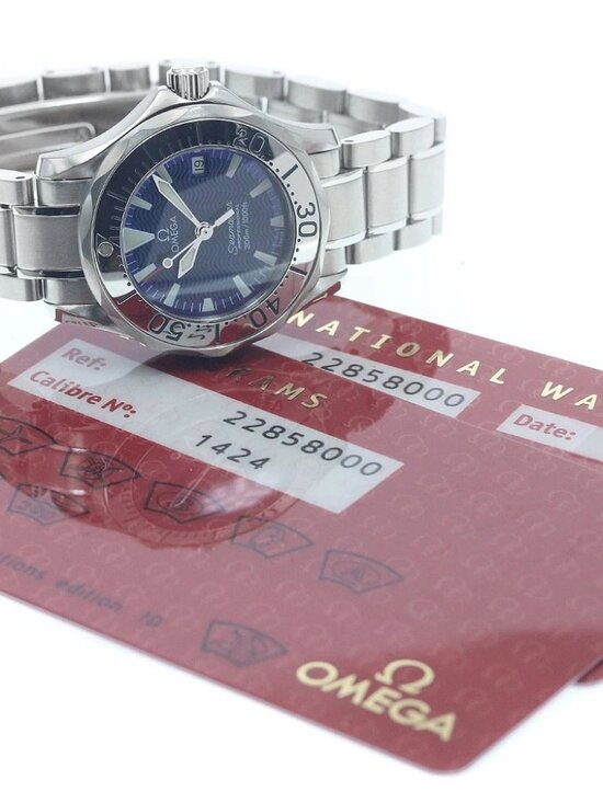 OMEGA Seamaster300m 2285.80 Date blue Dial Quartz Ladies Watch_961085 main image 7